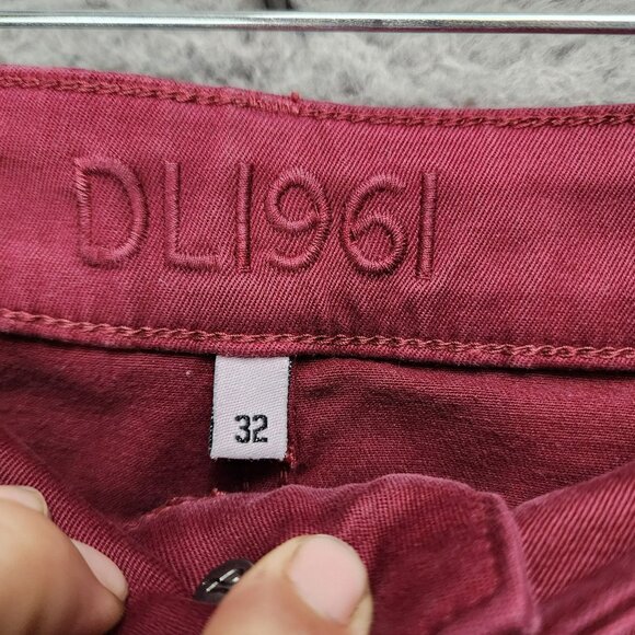 DL1961 Jeans Womens 32 Margaux Red Stretch Mid Rise Xtwill Skinny NWOT - Picture 4 of 16